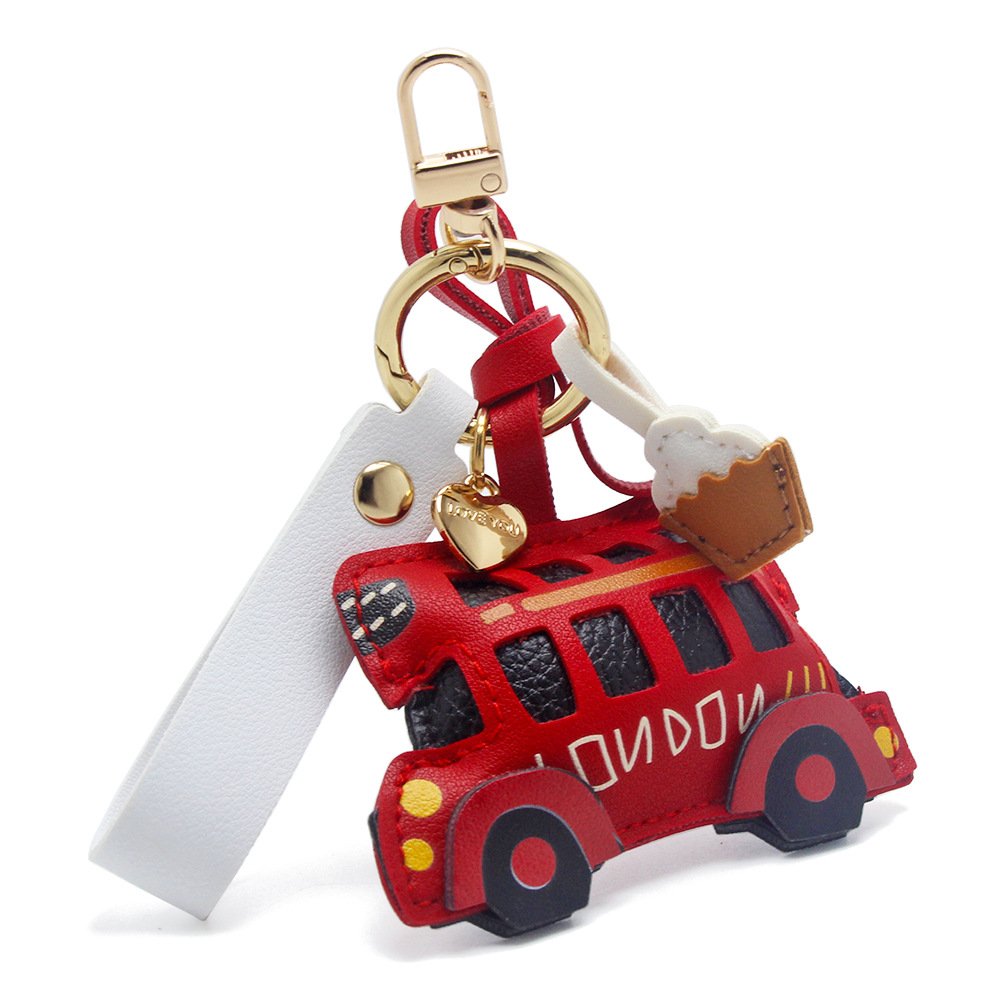 Vintage Fashion London - Britse schattige vintage handgemaakte lederen sleutelhanger