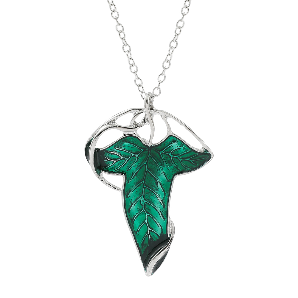 Vintage Fashion Outfit - Vintage groene blad hanger ketting prachtige