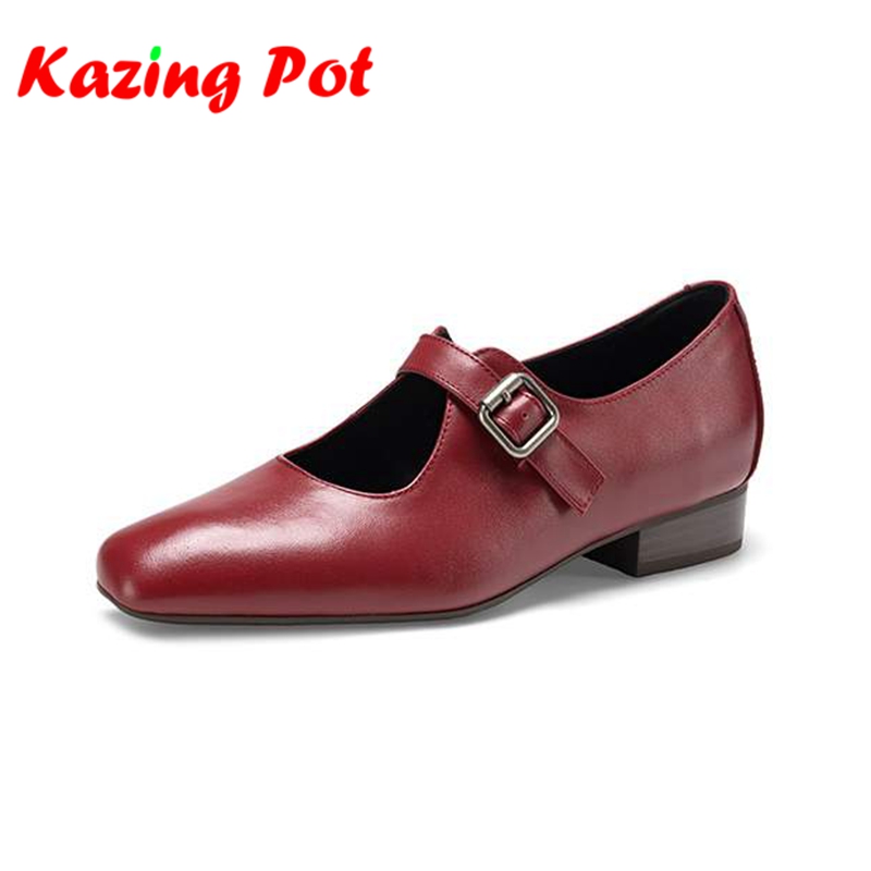 Vintage Fashion Style - Krazing Pot Volnerfleer Ronde neus Lage