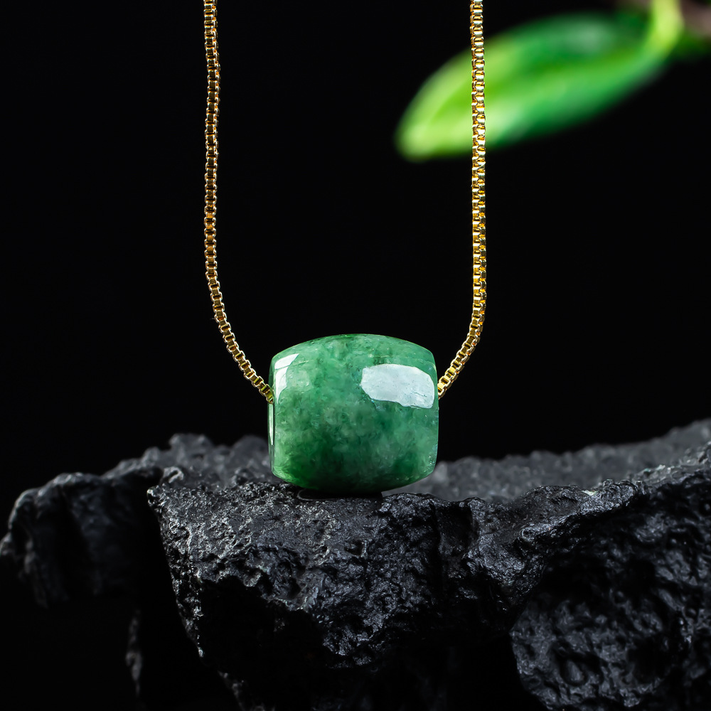 Vintage Fashion Jewelry - Natuurlijke echte jade kraal hanger Myanmar