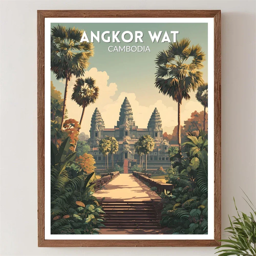 Angkor Wat Cambodja Jungle Tem - Vintage Fashion Wall Art recensie en prijs