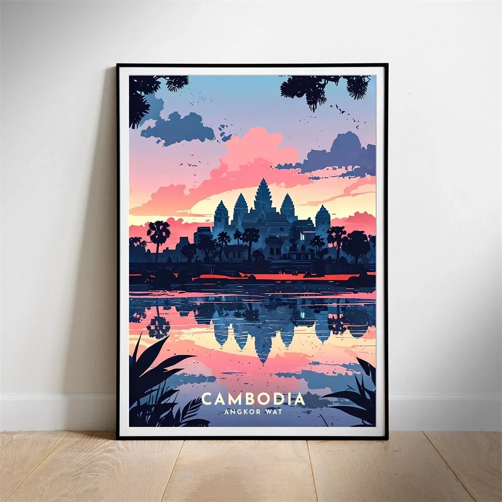Angkor Wat Cambodja Jungle Tem - Vintage Fashion Wall Art recensie en prijs