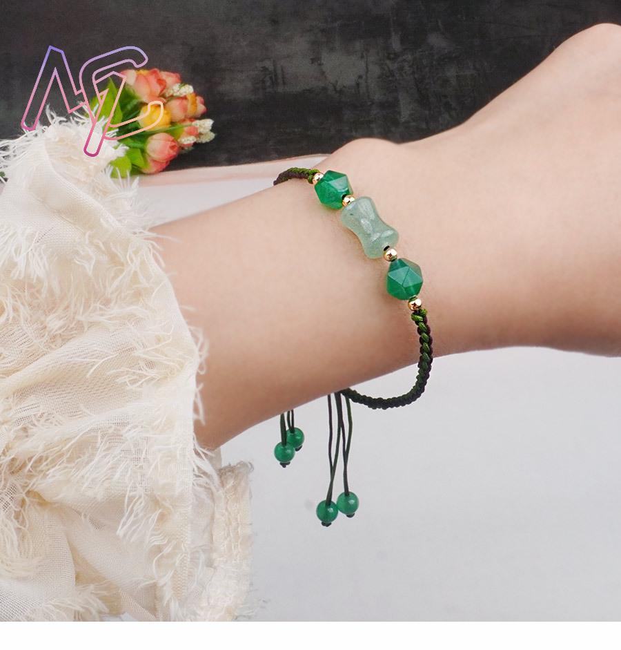 Groene natuurlijke jade kralen - Vintage Fashion Jewelry recensie en prijs