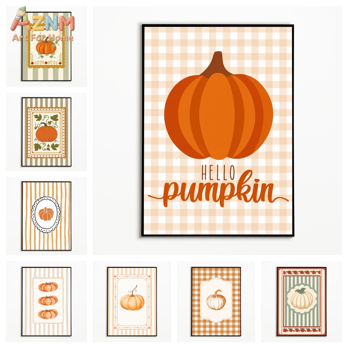 AZNM Plaid Gestreept Hello Pum - Vintage Fashion Wall Art recensie en prijs