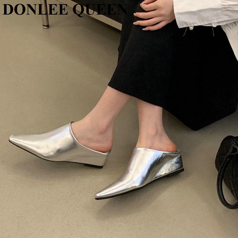 Damesmode Mule Slippers met ge - Vintage Fashion Style recensie en prijs