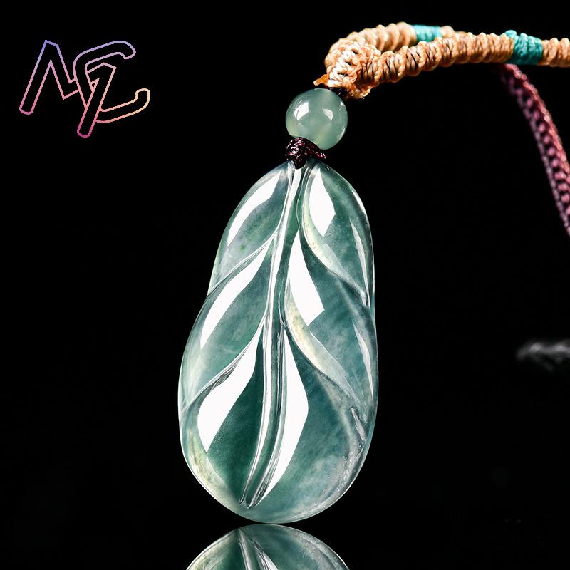 Myanmar Jadeïet Blad Hanger Ge - Vintage Fashion Jewelry recensie en prijs