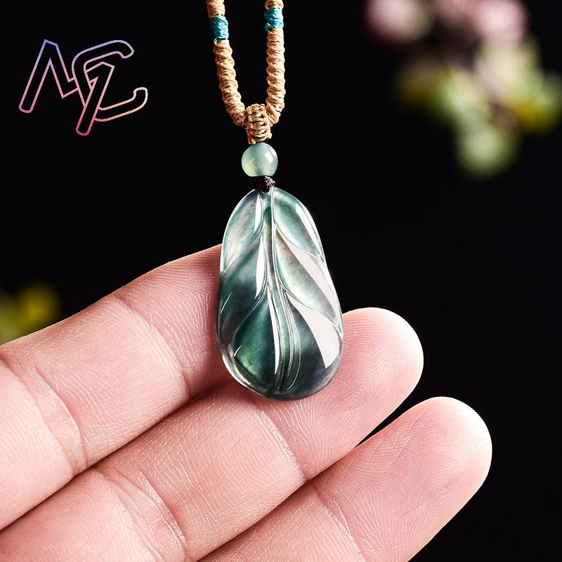 Myanmar Jadeïet Blad Hanger Ge - Vintage Fashion Jewelry recensie en prijs