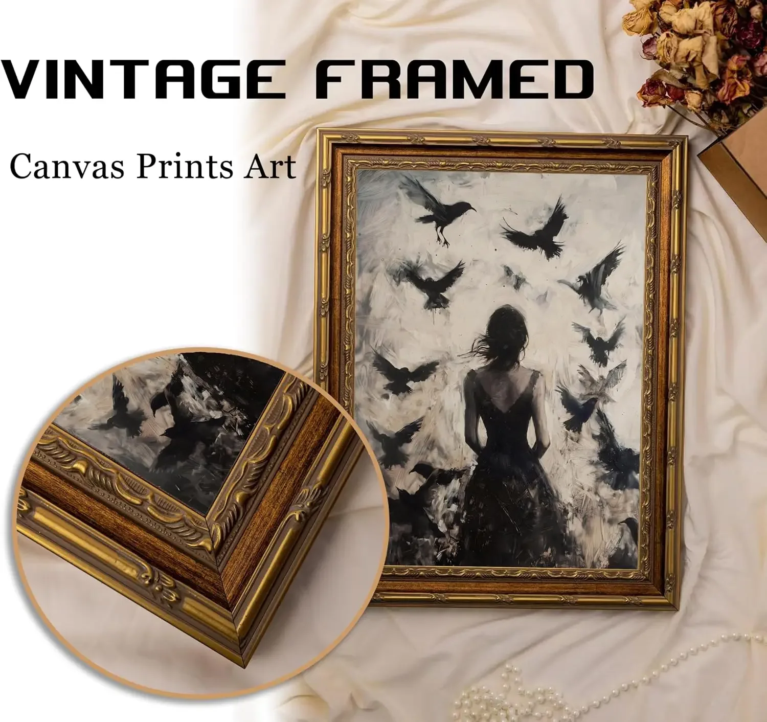 Halloween ingelijste canvas wa - Vintage Fashion Wall Art recensie en prijs